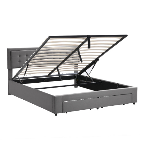 Lit 180x200 en Velours avec rangement – Image 3